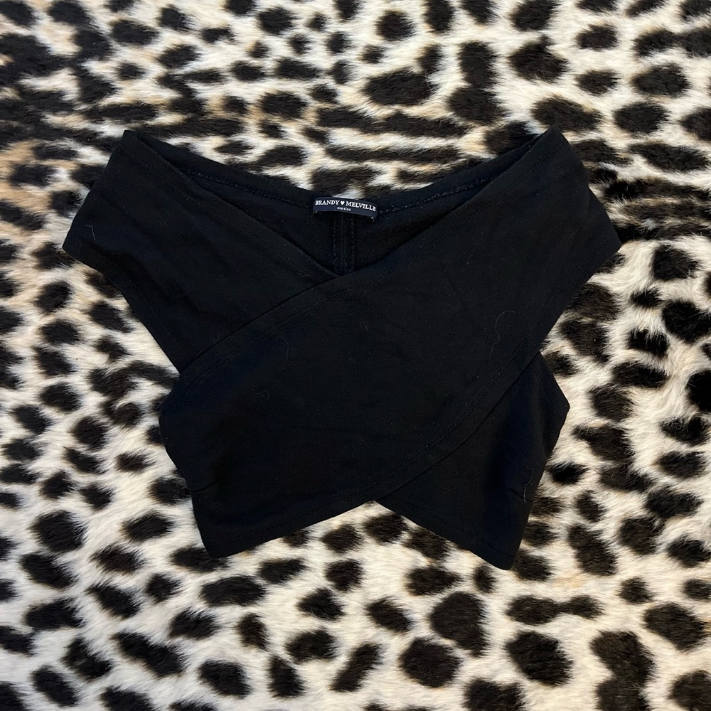 Black off the shoulder top